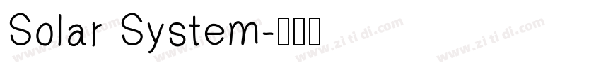 Solar System字体转换